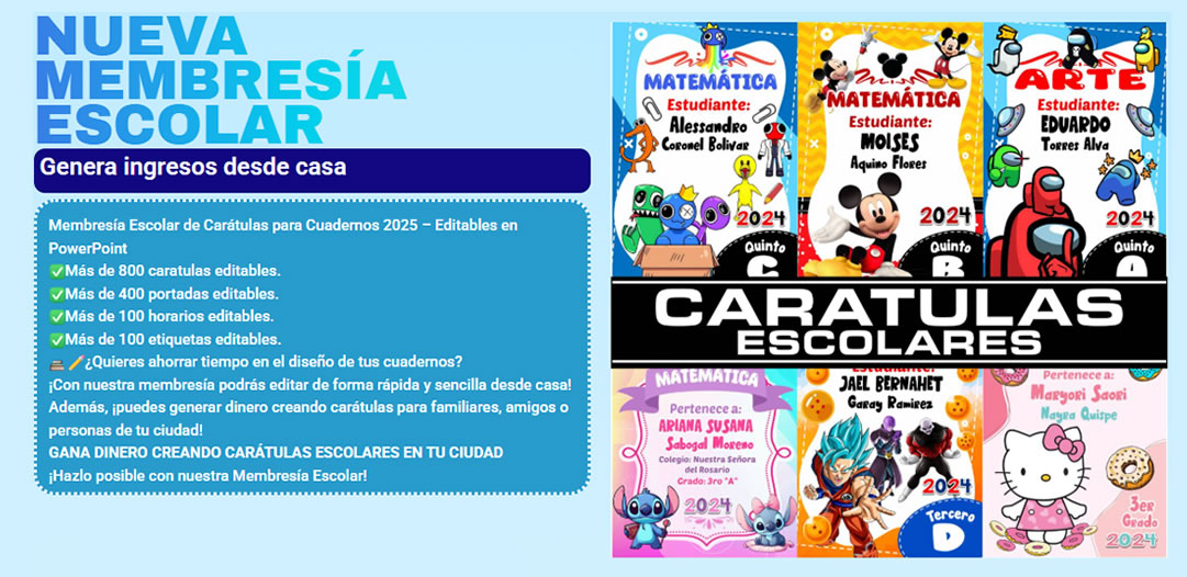 Membresa Cartulas Escolares